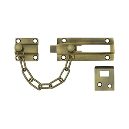 Patioplus Door Guard Chain, Doorbolt, Antique Brass, Solid Brass PA961947